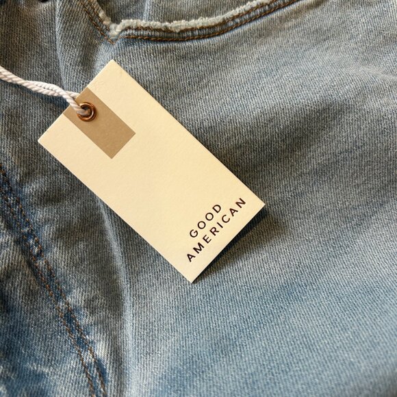 NWT Good American The Weekender Relaxed Tapered Jeans, Indigo463 14/32 Brand New - Picture 4 of 6